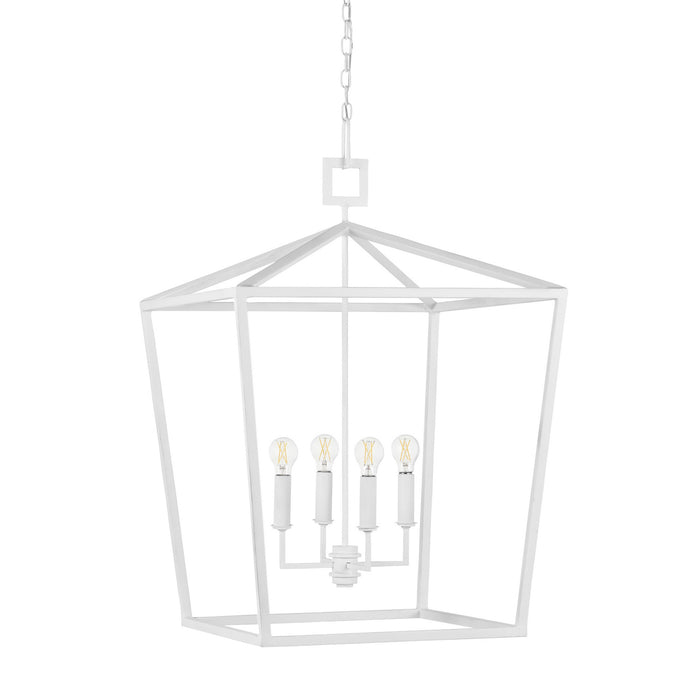 Currey and Company 9000-0977 Five Light Chandelier, Gesso White