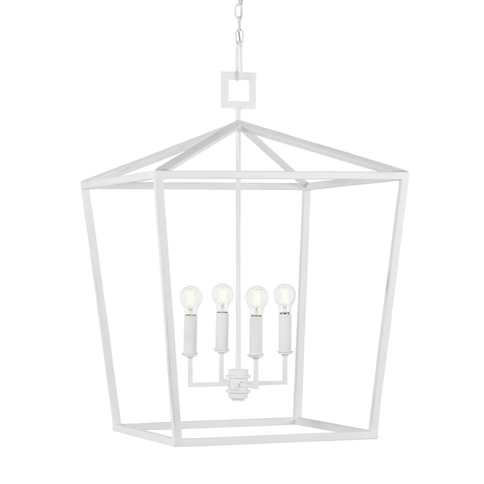 Currey and Company 9000-0977 Five Light Chandelier, Gesso White