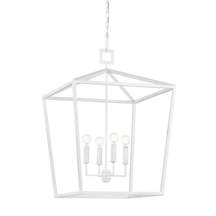 Currey and Company 9000-0977 Five Light Chandelier, Gesso White