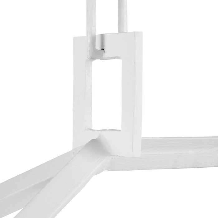 Currey and Company 9000-0979 Six Light Chandelier, Gesso White