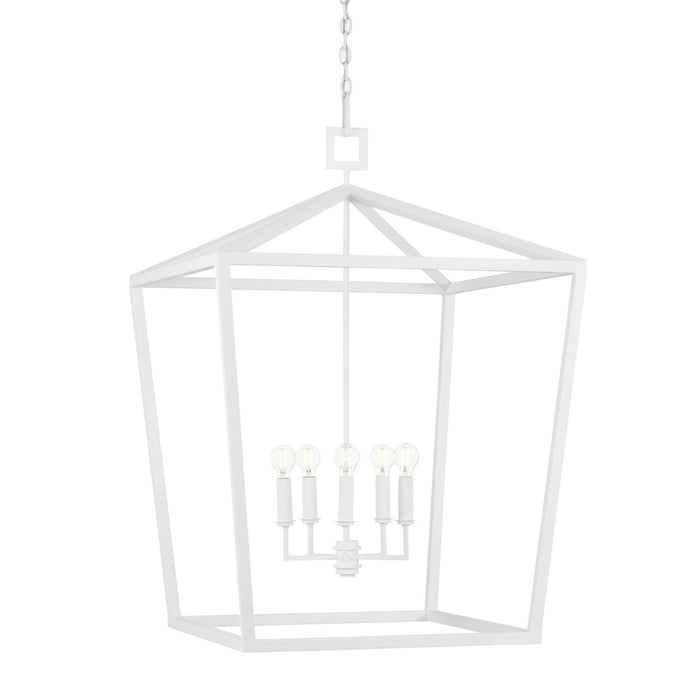 Currey and Company 9000-0980 Four Light Chandelier, Gesso White