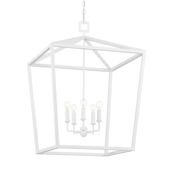 Currey and Company 9000-0980 Four Light Chandelier, Gesso White