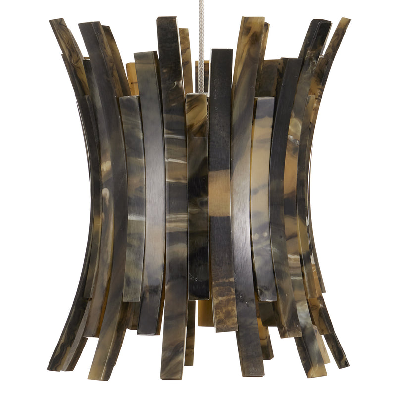 Currey and Company 9000-1043 15 Light Pendant, Brown/Black/Natural