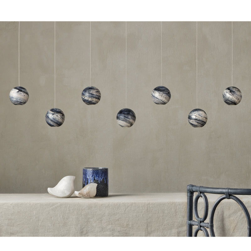 Currey and Company 9000-1068 Seven Light Pendant, Earth with Speckles