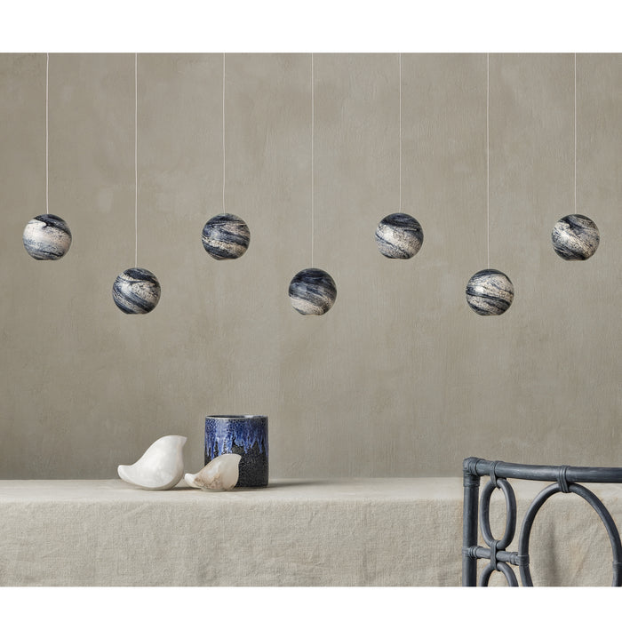 Currey and Company 9000-1068 Seven Light Pendant, Earth with Speckles
