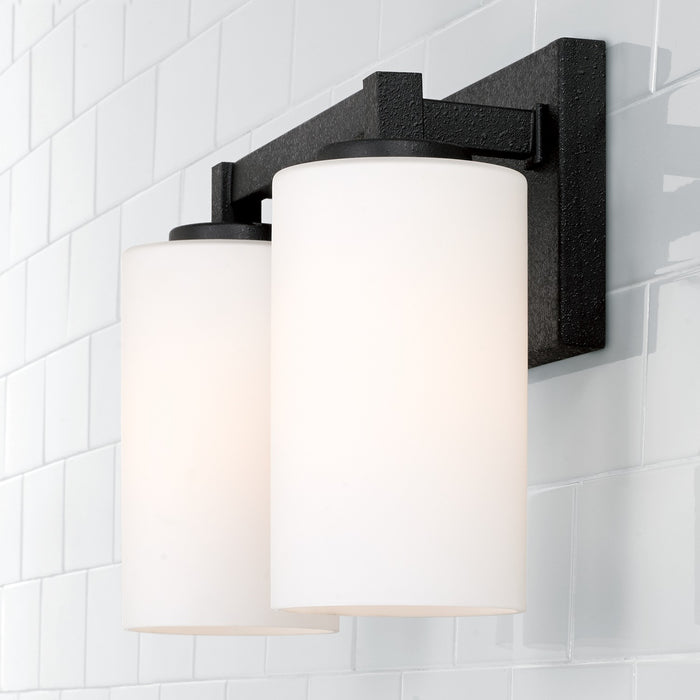 Capital Lighting 119821BI-545 Two Light Vanity, Black Iron