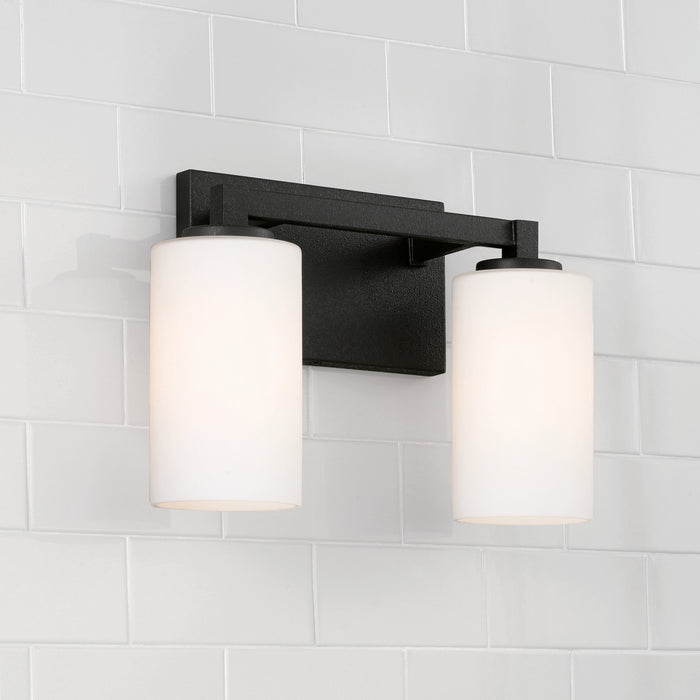 Capital Lighting 119821BI-545 Two Light Vanity, Black Iron