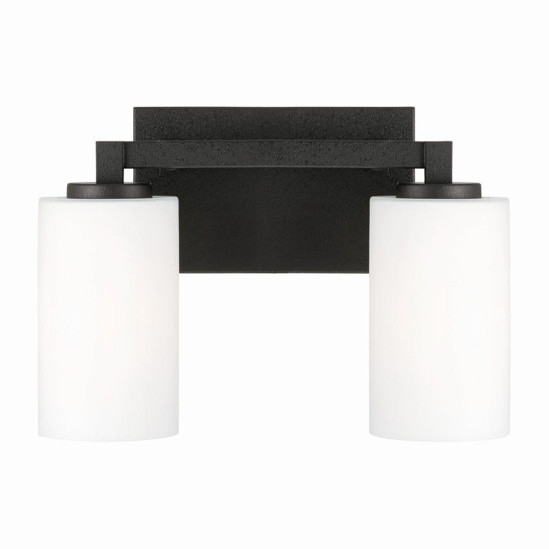 Capital Lighting 119821BI-545 Two Light Vanity, Black Iron