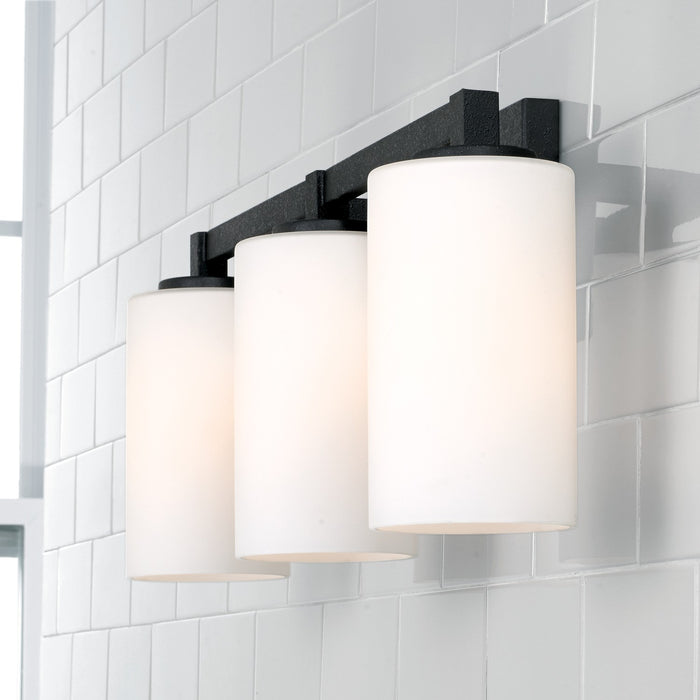 Capital Lighting 119831BI-545 Three Light Vanity, Black Iron