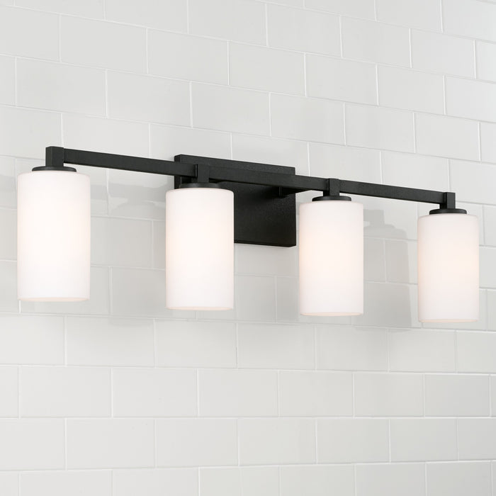 Capital Lighting 119841BI-545 Four Light Vanity, Black Iron