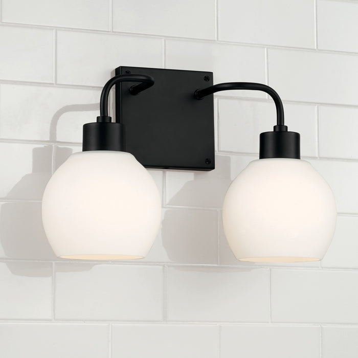 Capital Lighting 120021MB-540 Two Light Vanity, Matte Black