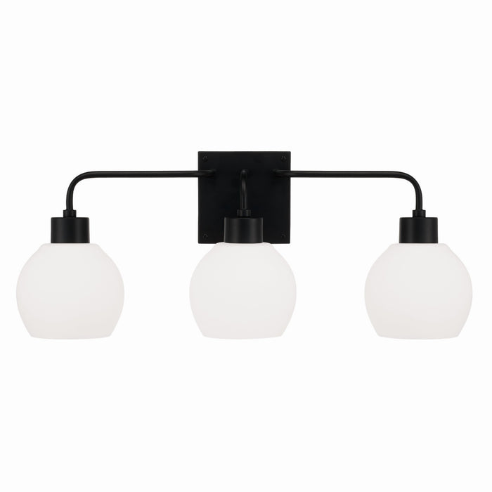 Capital Lighting 120031MB-540 Three Light Vanity, Matte Black