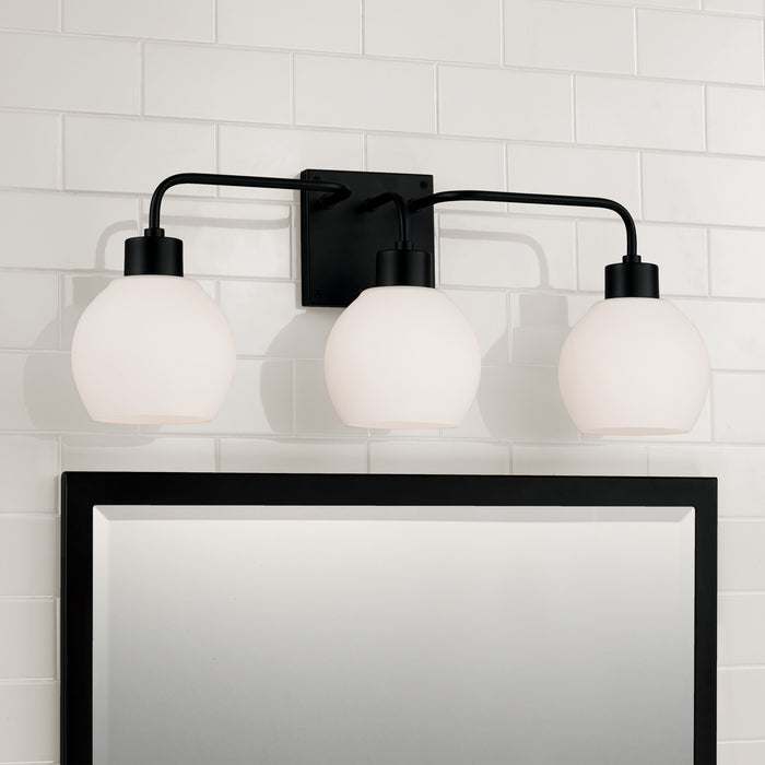 Capital Lighting 120031MB-540 Three Light Vanity, Matte Black
