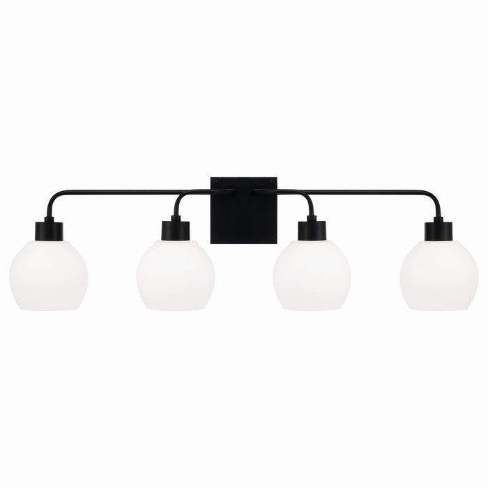 Capital Lighting 120041MB-540 Four Light Vanity, Matte Black