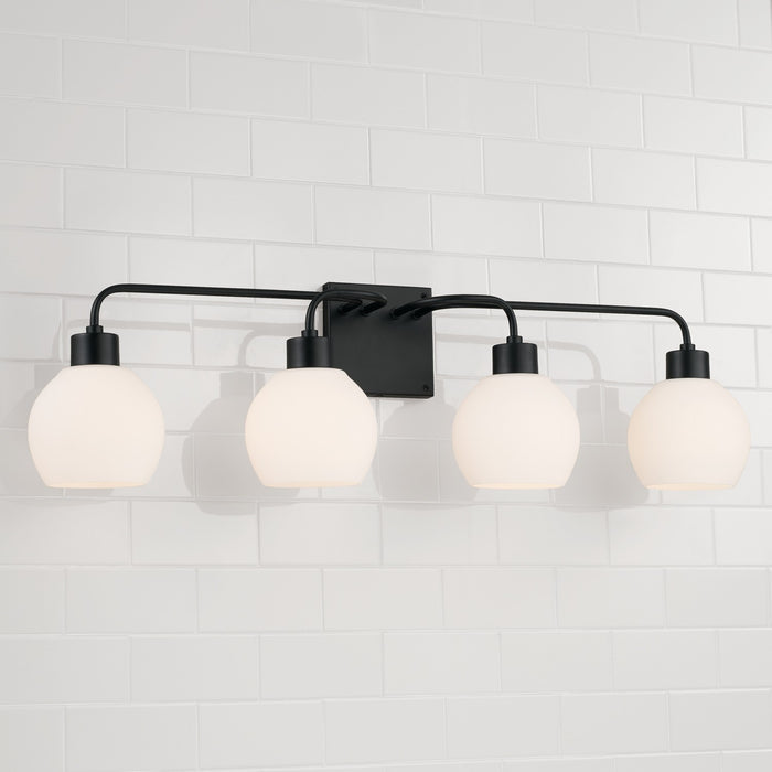 Capital Lighting 120041MB-540 Four Light Vanity, Matte Black
