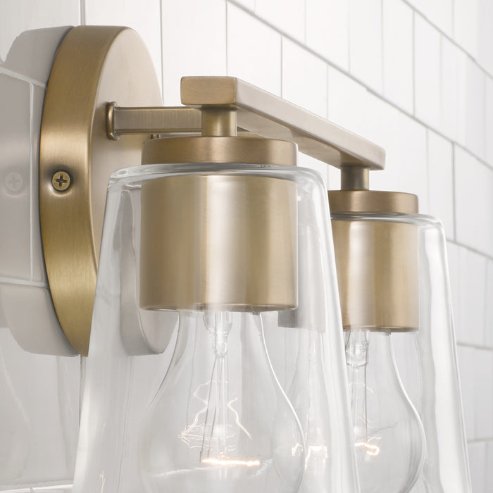 Capital Lighting 148621AD-537 Two Light Vanity, Aged Brass