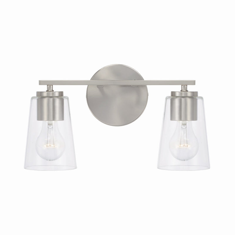 Capital Lighting 148621BN-537 Two Light Vanity, Brushed Nickel