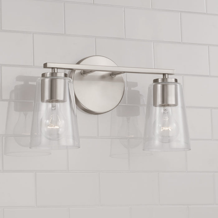 Capital Lighting 148621BN-537 Two Light Vanity, Brushed Nickel