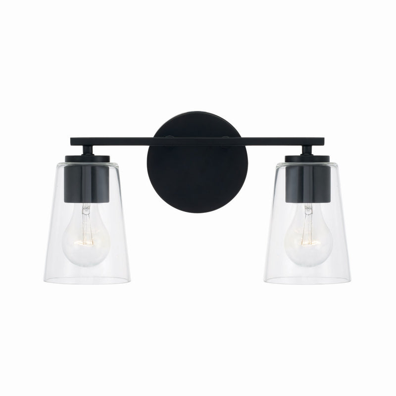 Capital Lighting 148621MB-537 Two Light Vanity, Matte Black
