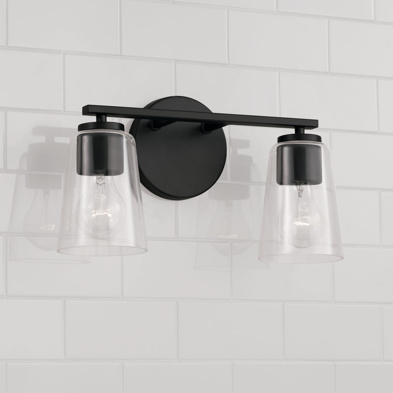 Capital Lighting 148621MB-537 Two Light Vanity, Matte Black