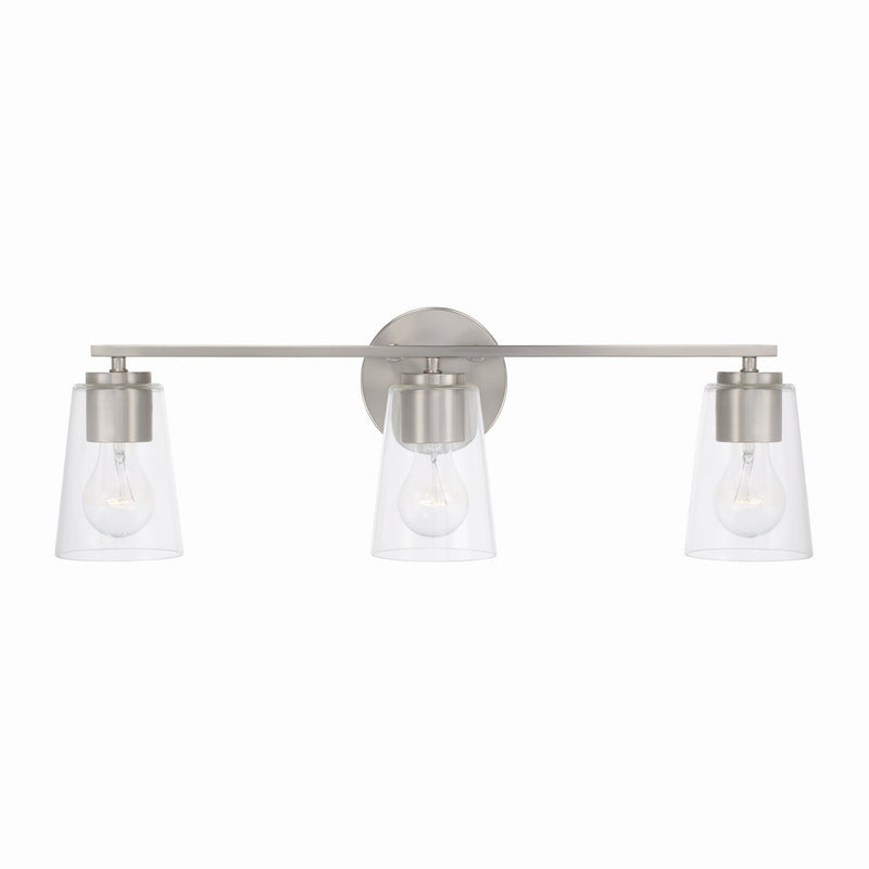 Capital Lighting 148631BN-537 Three Light Vanity, Brushed Nickel