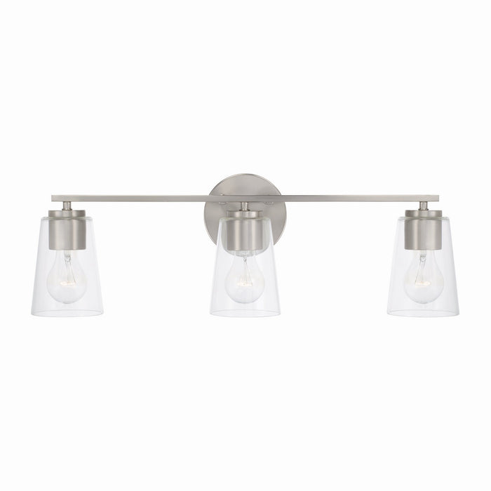 Capital Lighting 148631BN-537 Three Light Vanity, Brushed Nickel