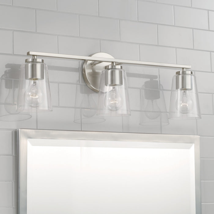 Capital Lighting 148631BN-537 Three Light Vanity, Brushed Nickel