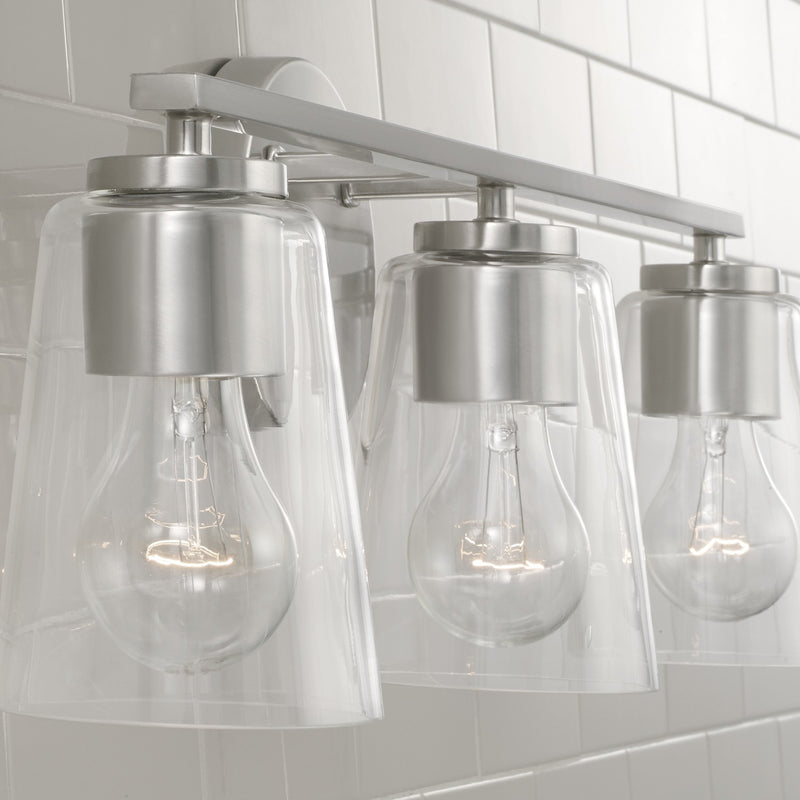 Capital Lighting 148631BN-537 Three Light Vanity, Brushed Nickel