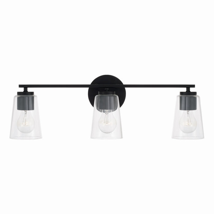 Capital Lighting 148631MB-537 Three Light Vanity, Matte Black