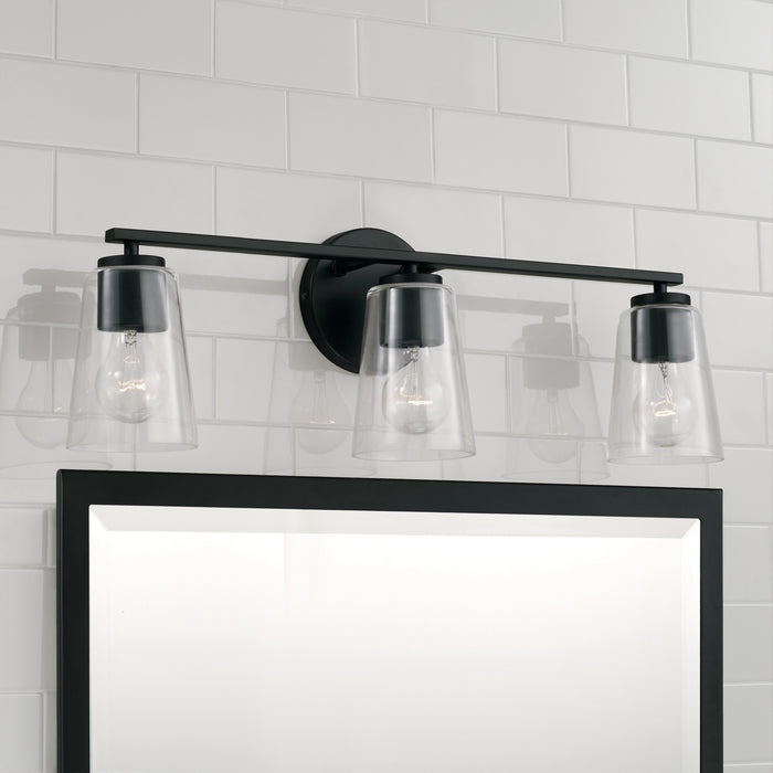 Capital Lighting 148631MB-537 Three Light Vanity, Matte Black