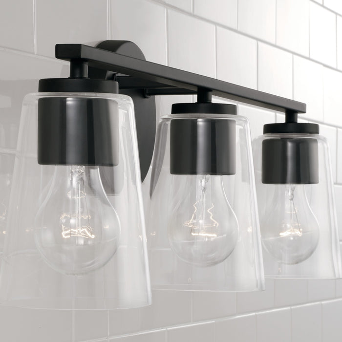 Capital Lighting 148631MB-537 Three Light Vanity, Matte Black