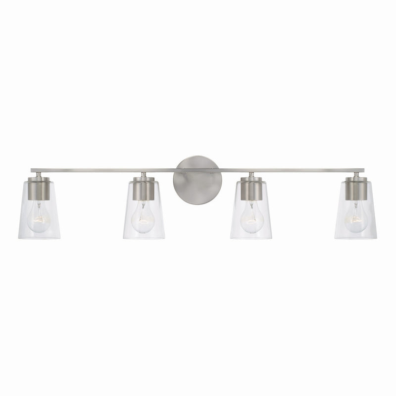 Capital Lighting 148641BN-537 Four Light Vanity, Brushed Nickel