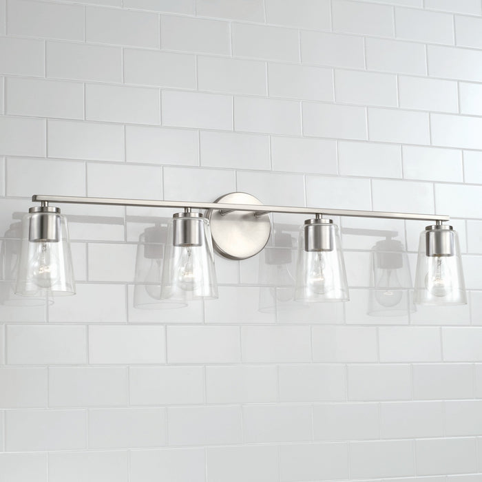 Capital Lighting 148641BN-537 Four Light Vanity, Brushed Nickel
