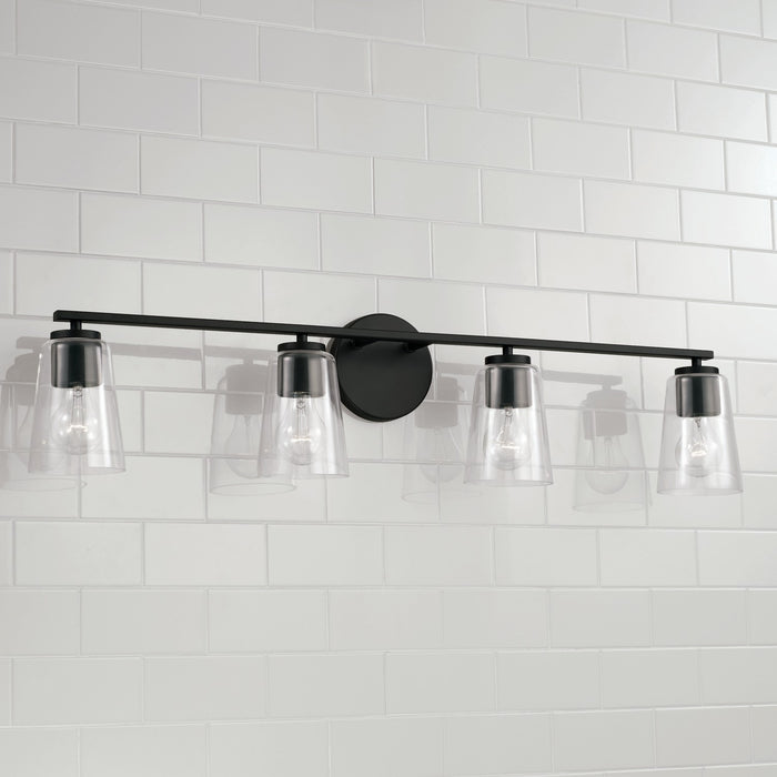 Capital Lighting 148641MB-537 Four Light Vanity, Matte Black