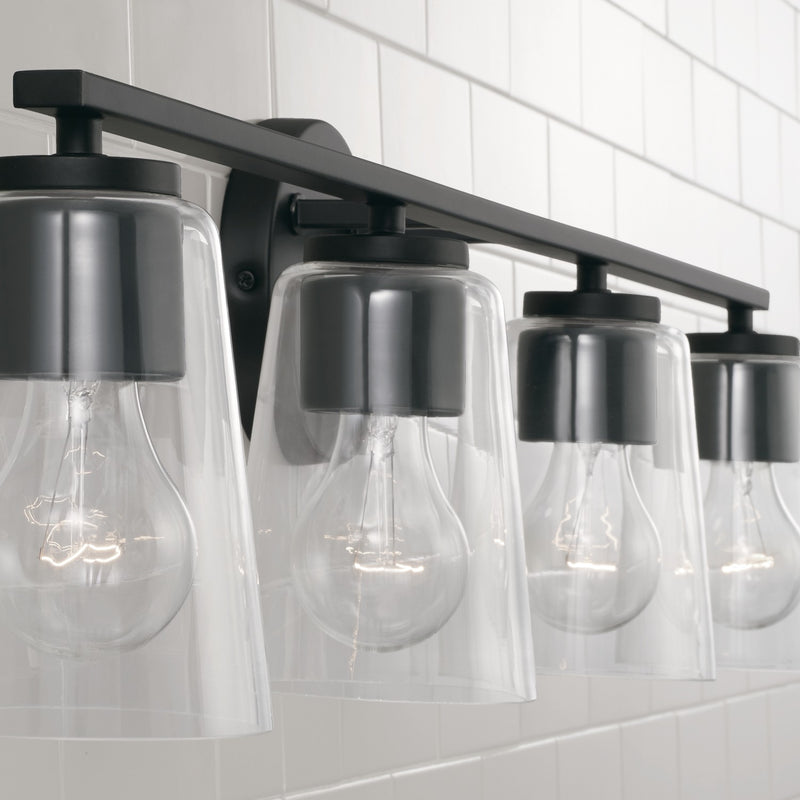 Capital Lighting 148641MB-537 Four Light Vanity, Matte Black
