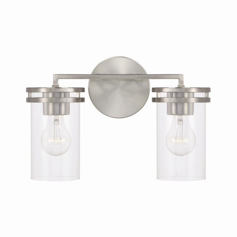 Capital Lighting 148721BN-539 Two Light Vanity, Brushed Nickel