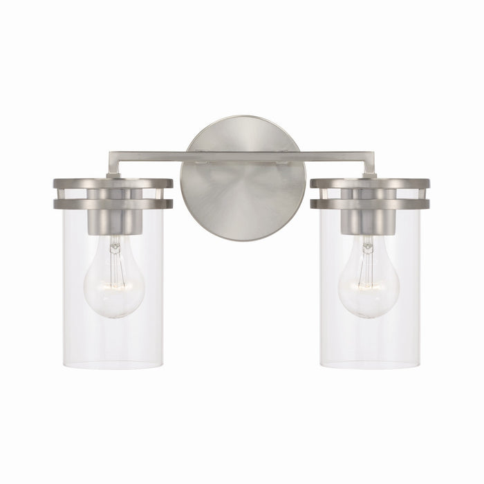 Capital Lighting 148721BN-539 Two Light Vanity, Brushed Nickel