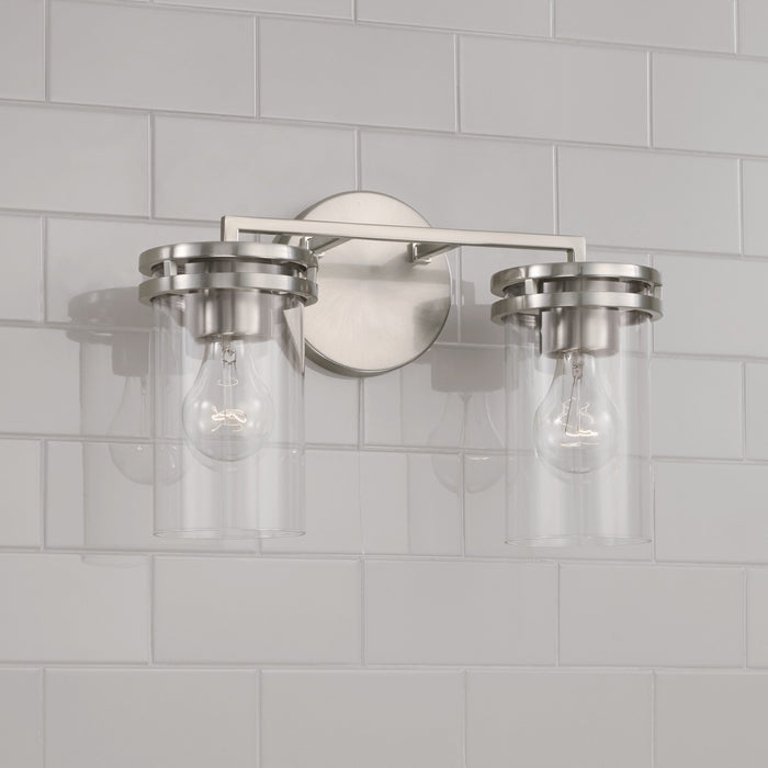 Capital Lighting 148721BN-539 Two Light Vanity, Brushed Nickel