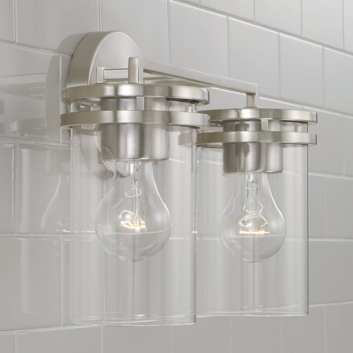 Capital Lighting 148721BN-539 Two Light Vanity, Brushed Nickel
