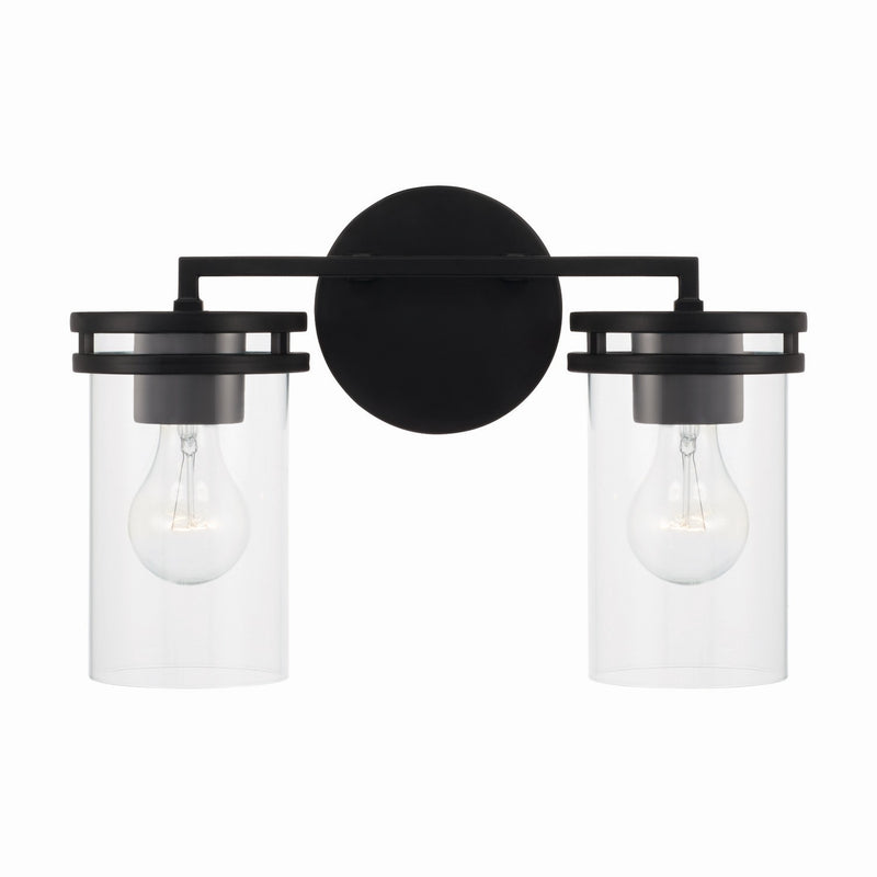Capital Lighting 148721MB-539 Two Light Vanity, Matte Black