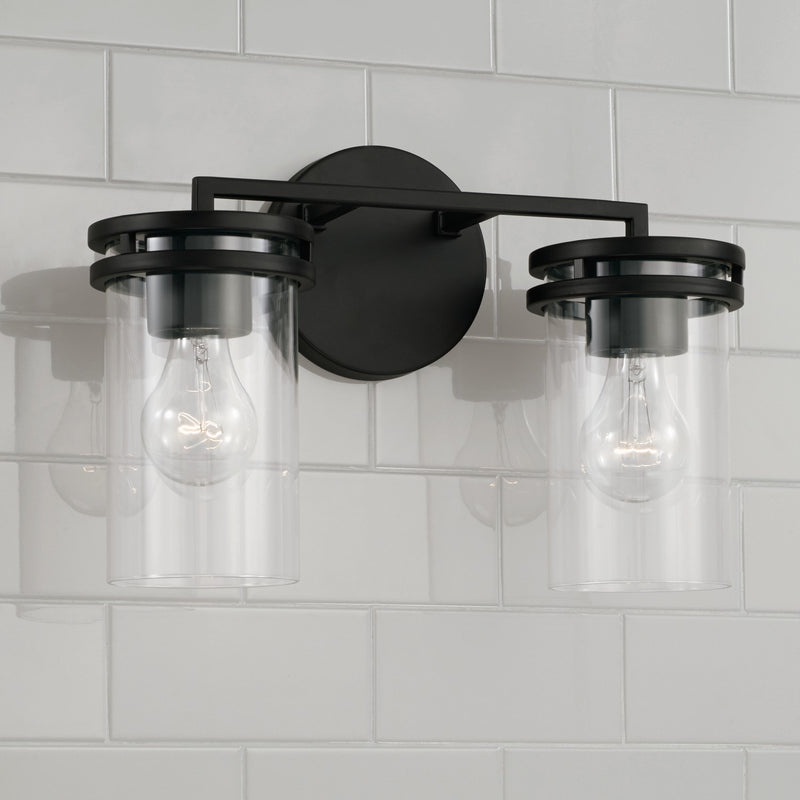 Capital Lighting 148721MB-539 Two Light Vanity, Matte Black