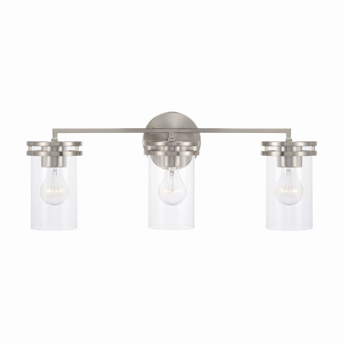 Capital Lighting 148731BN-539 Three Light Vanity, Brushed Nickel