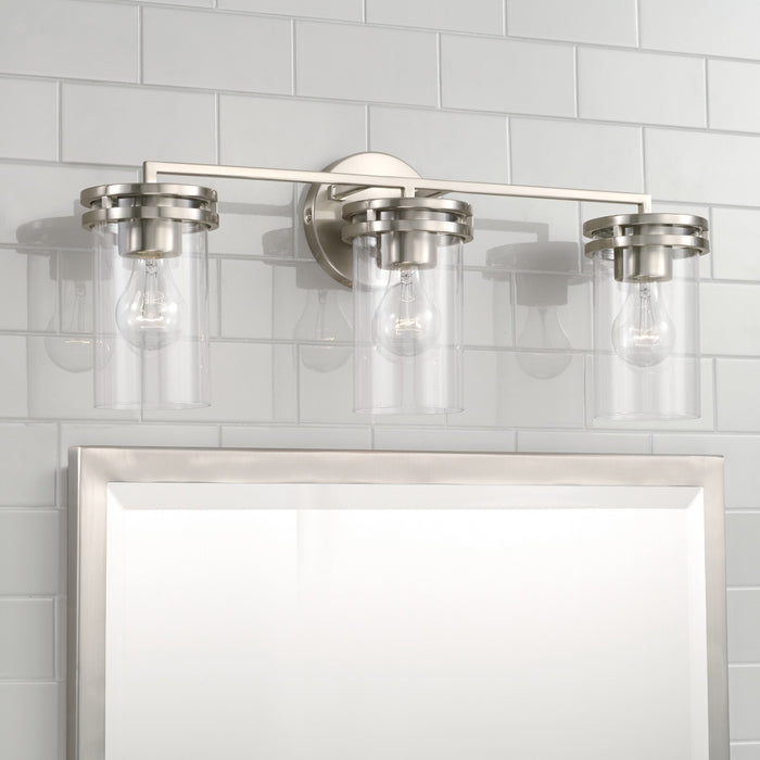Capital Lighting 148731BN-539 Three Light Vanity, Brushed Nickel