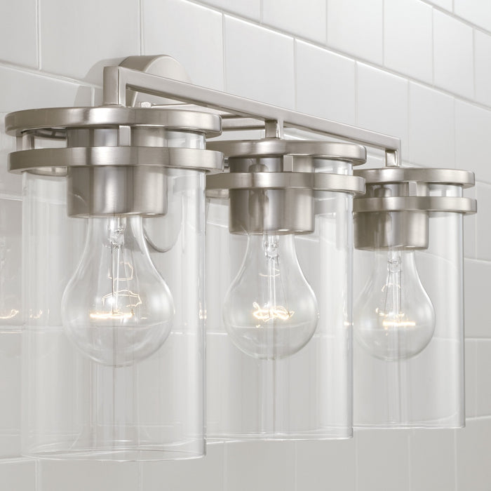 Capital Lighting 148731BN-539 Three Light Vanity, Brushed Nickel