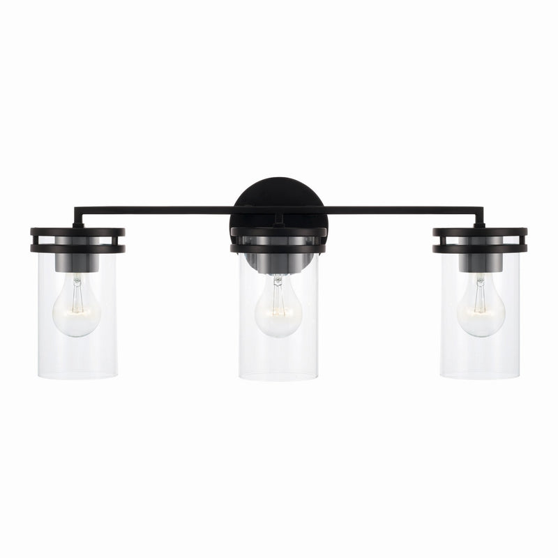 Capital Lighting 148731MB-539 Three Light Vanity, Matte Black