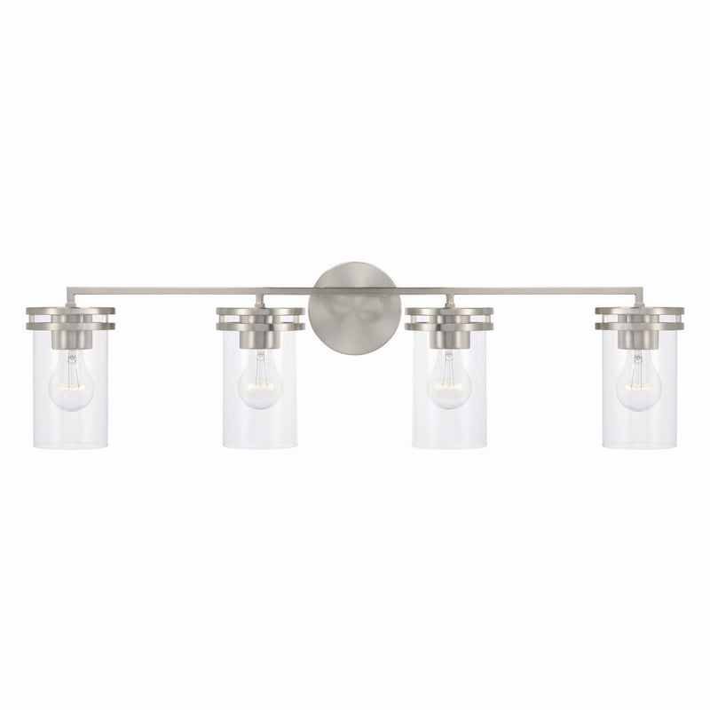 Capital Lighting 148741BN-539 Four Light Vanity, Brushed Nickel