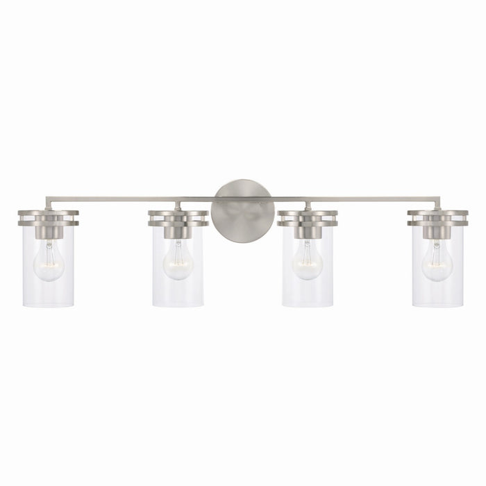 Capital Lighting 148741BN-539 Four Light Vanity, Brushed Nickel