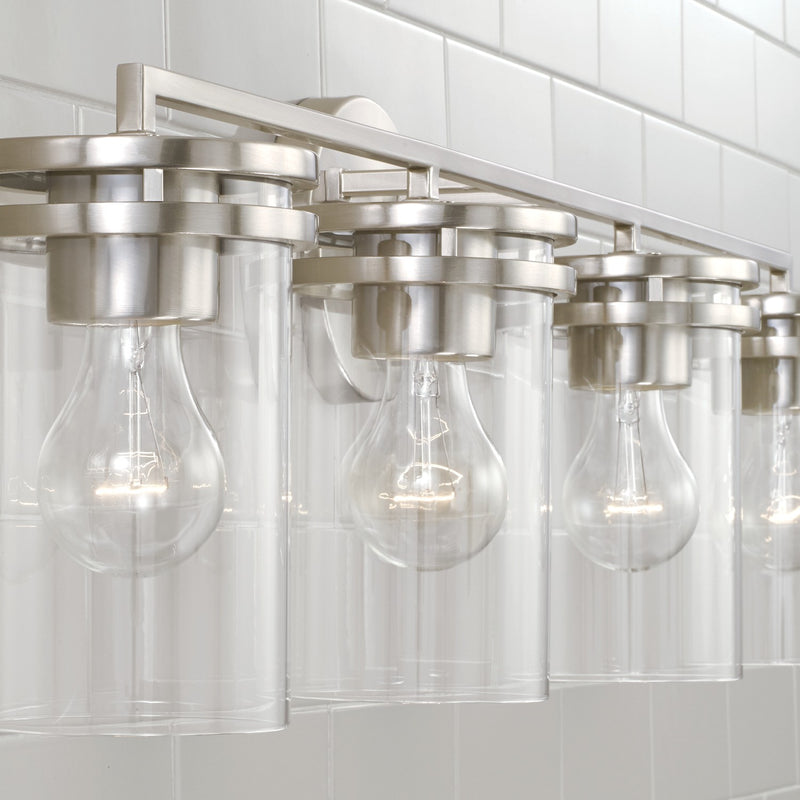 Capital Lighting 148741BN-539 Four Light Vanity, Brushed Nickel
