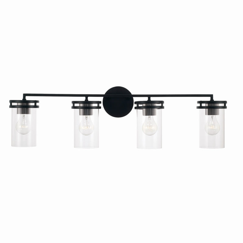 Capital Lighting 148741MB-539 Four Light Vanity, Matte Black