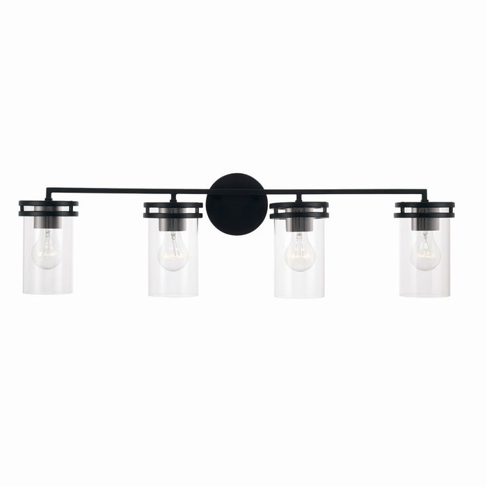 Capital Lighting 148741MB-539 Four Light Vanity, Matte Black